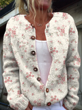 Evanthea | Cardigan en maille roses roses